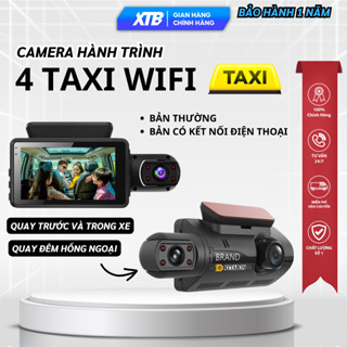 Camera hành trình ô tô 4taxi ống kính 360 độ ghi hình DVR 1080P hồng ngoại ban đêm siêu nét bảo hành 12 tháng