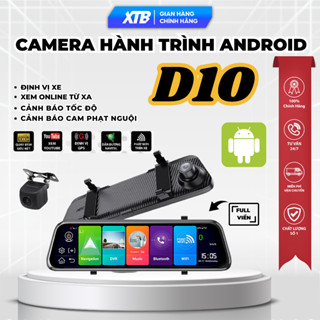 Camera hành trình ô tô D10 camera trước 2k sau Full HD có bản đồ vietmap S2, cảnh báo tốc độ, định vị GPS, lắp sim 4G