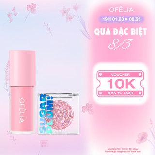  Combo Má Hồng Và Nhũ Mắt OFÉLIA SUGARPLUM - Lolli Liquid Blush + Pixie Bae Glitter Eyeshadow  4.6g x 2.5g  