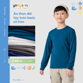 [SALE 30%] Áo Thun giữ nhiệt mùa đông trẻ em YODY cổ tròn giữ ấm vải mềm mại ATK7050
