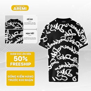  Áo thun nam tay ngắn cổ tròn AREMI chất liệu cotton co giản thiết kế hình in trẻ trung ATS0004 