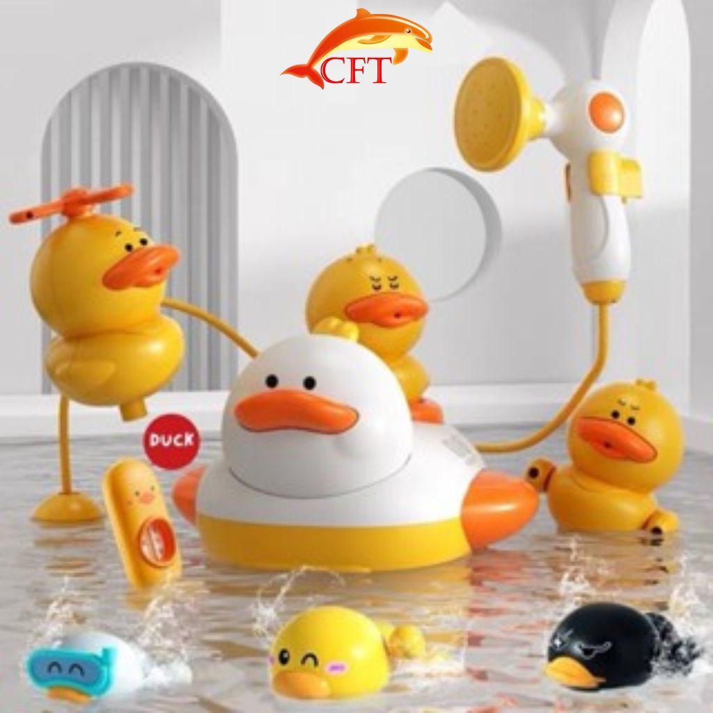 Đồ Chơi Vịt Phun Nước, Đồ Chơi Nhà Tắm thả bồn tắm Cho Bé- đồ chơi nhà tắm cho bé