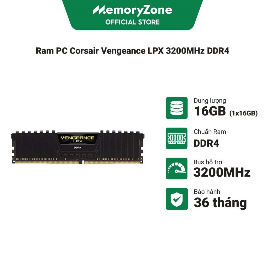 Ram PC Corsair Vengeance LPX 8GB - 16GB 3200MHz DDR4
