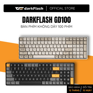 Bàn Phím Cơ Không Dây USB Darkflash GD100 Phím Cơ Silent Hotswap 3 Pin Yellow Switch 100 Phím