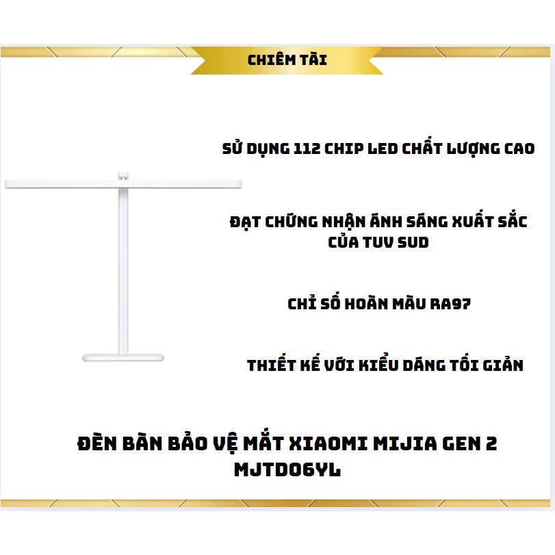  Đèn bàn bảo vệ mắt Xiaomi Mijia gen 2 MJTD06YL - nội địa 