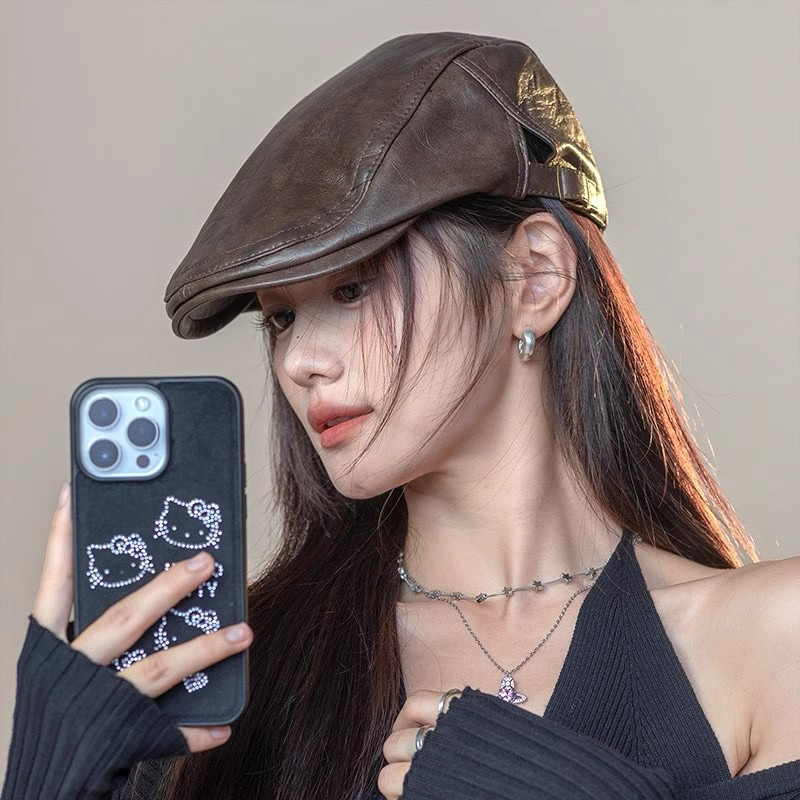 Mũ Hoạ Sĩ Da Cao Cấp (FORM TO NHÉ)