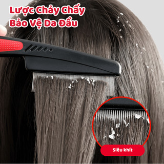 Lược Chải Chấy Lược Chải Chí Lược Chải Gàu Thép Không Gỉ Lược Bí Siêu Bền Không Đau Không Gãy Hemi Home - LCT01