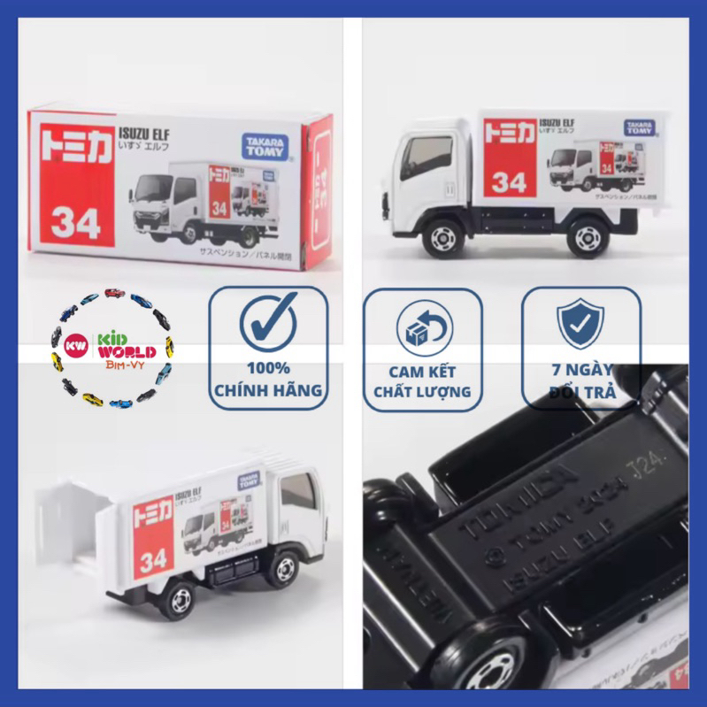 Xe mô hình Tomica Box Tải Isuzu ELF. No.34.
