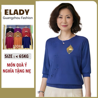Áo trung niên nữ, Áo mongtoghi cho mẹ cho bà tay lỡ AD1024, chất liệu vải cao cấp mềm mát, co giãn 4 chiều