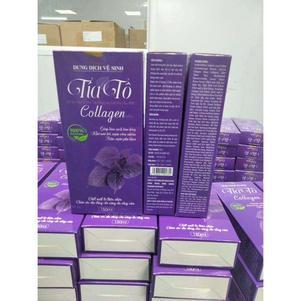 combo 10 chai dung dịch vệ sinh tía collagen giúp làm sạch, trẻ hóa, ngăn mùi hiệu quả