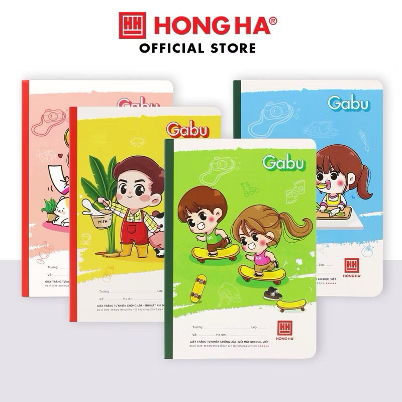 Sét 5 quyển vở 4 oly 80 trang Hồng Hà 0549 chính hãng