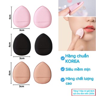[Hàng Xịn] Set 2 Mút Trang Điểm Mini Xỏ Ngón Chuẩn Korea - Siêu Mềm Mịn, Tán Kem Che Khuyết Điểm