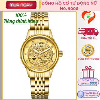  Đồng hồ nữ Tevise 9006 Máy cơ tự động phát sáng trong bóng tối dây thép không rỉ chống nước 3ATM 