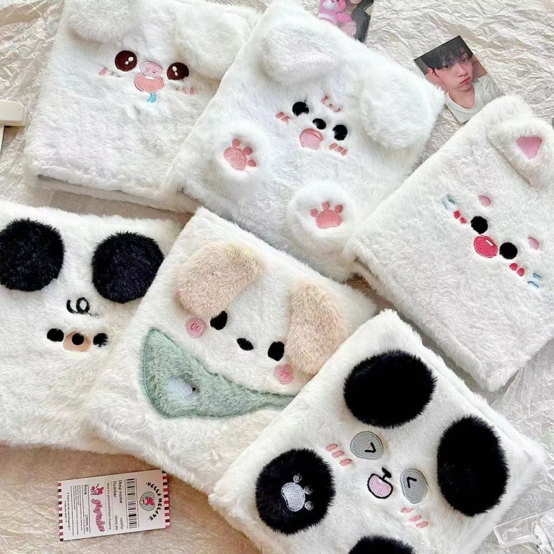 Binder A5/ Album đựng thẻ 6 còng, phủ lông mềm mượt, mẫu thú xinh cute (không kèm sheet)