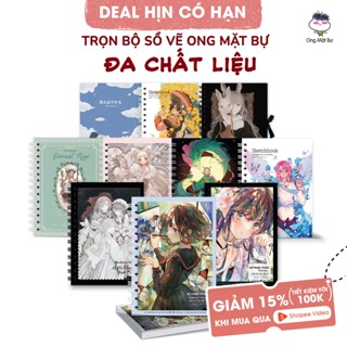 Sổ Vẽ Đa Chất Liệu Ong Mặt Bự - Sketchbook Không Kèm Tài Liệu Vẽ
