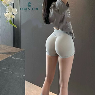 Quần đùi legging MITAO chun mông cạp cao gen bụng co giãn 4 chiều tập gym yoga Coolstore