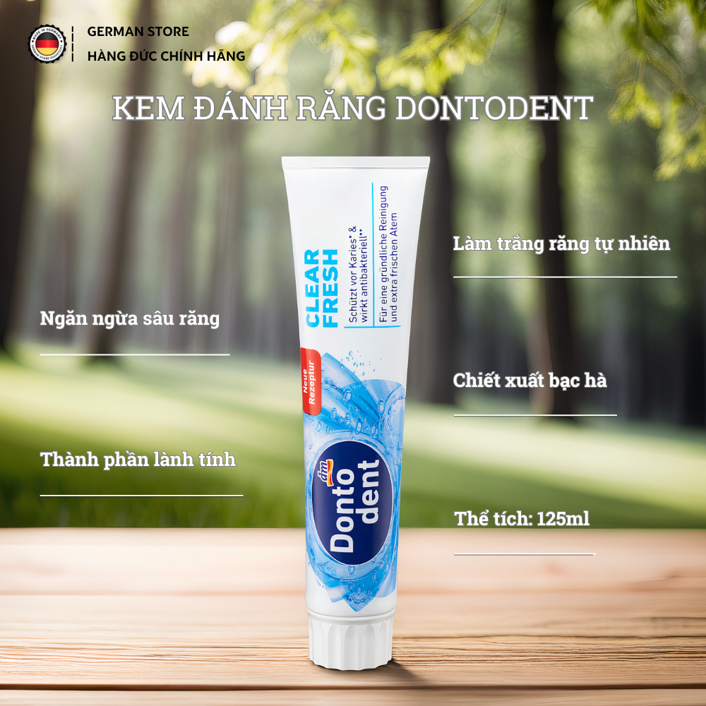 🇩🇪[Hàng Đức] Kem Đánh Răng Dontodent 125ML, 75ML