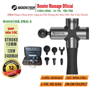 Súng Massage gun chuyên nghiệp Mỹ Booster PRO 3 - 126W - Dòng cao cấp