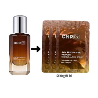 Combo Gói sample tinh chất cấp nước keo ong Cnprx, serum căng bóng da - Cnp Rx 1ml