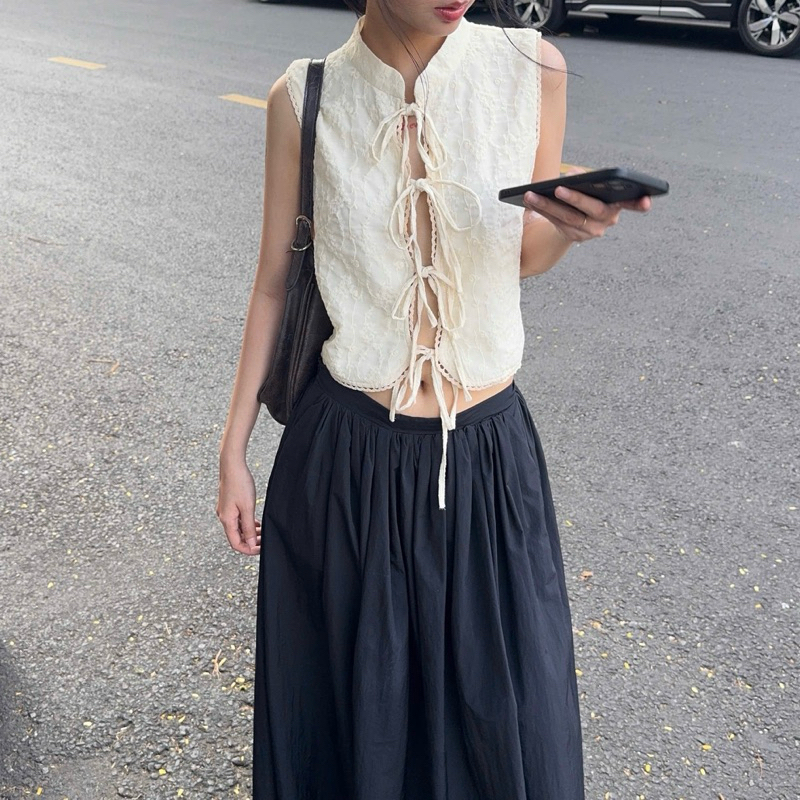 Áo cổ tàu cột nơ - Aufra studio