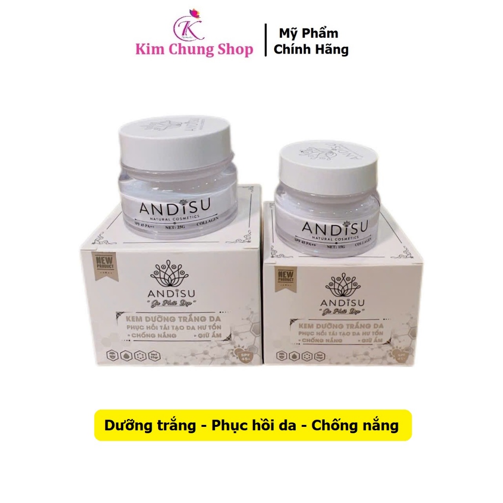 Kem Face ANDISU Dưỡng trắng da, Phục hồi da, Chống nắng
