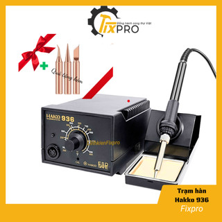 Máy hàn Hakko 936 Trạm hàn HAKKO 936 60W chuyên dụng điều chỉnh nhiệt độ siêu bền - Linh kiện Fixpro