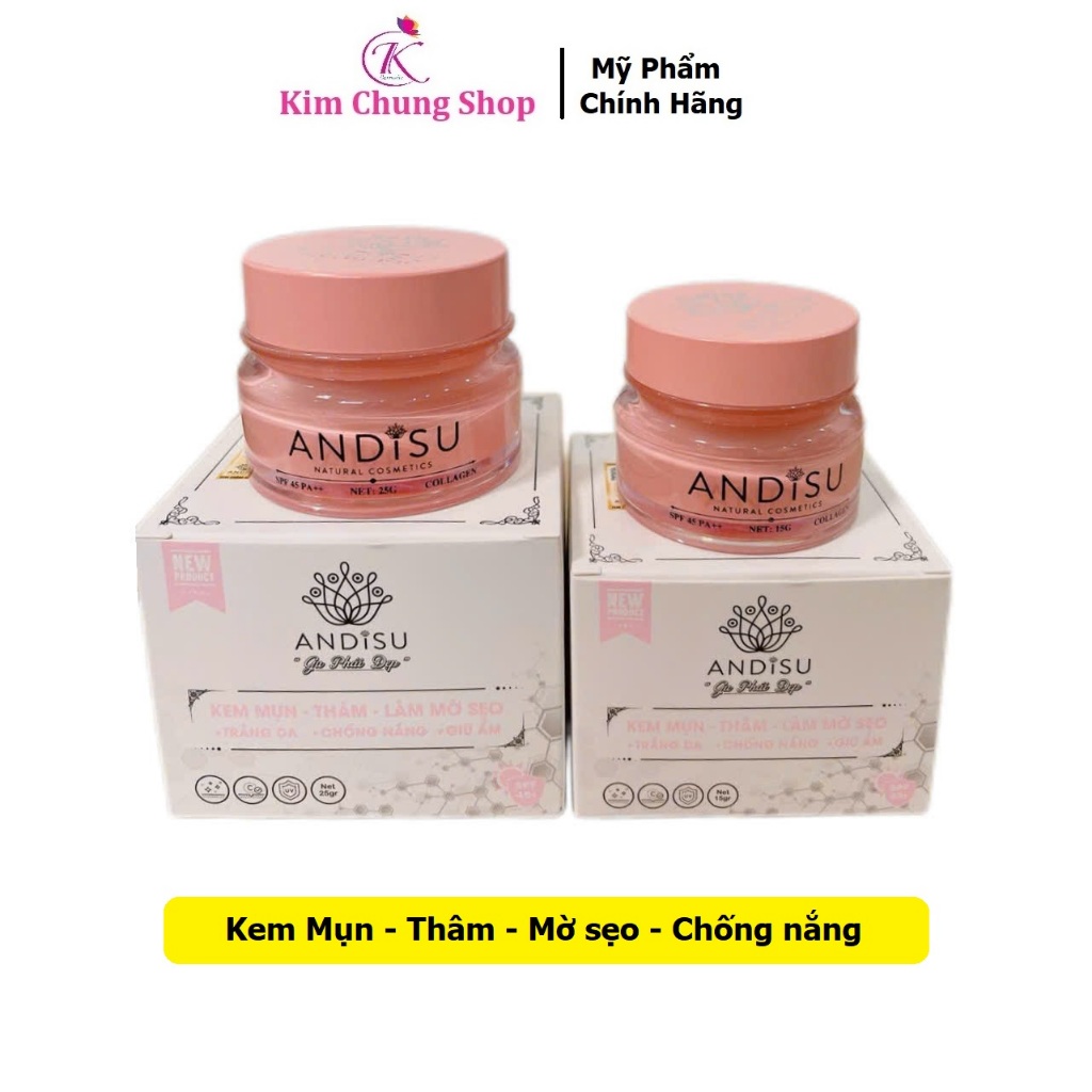 Kem sạch mụn – thâm – làm mờ sẹo Andisu