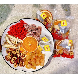  Trà Lipton xí muội thảo mộc 7 vị bao gồm cam thảo long nhãn táo đỏ kỷ tử cam vàng giúp giải nhiệt mát gan giảm cân 