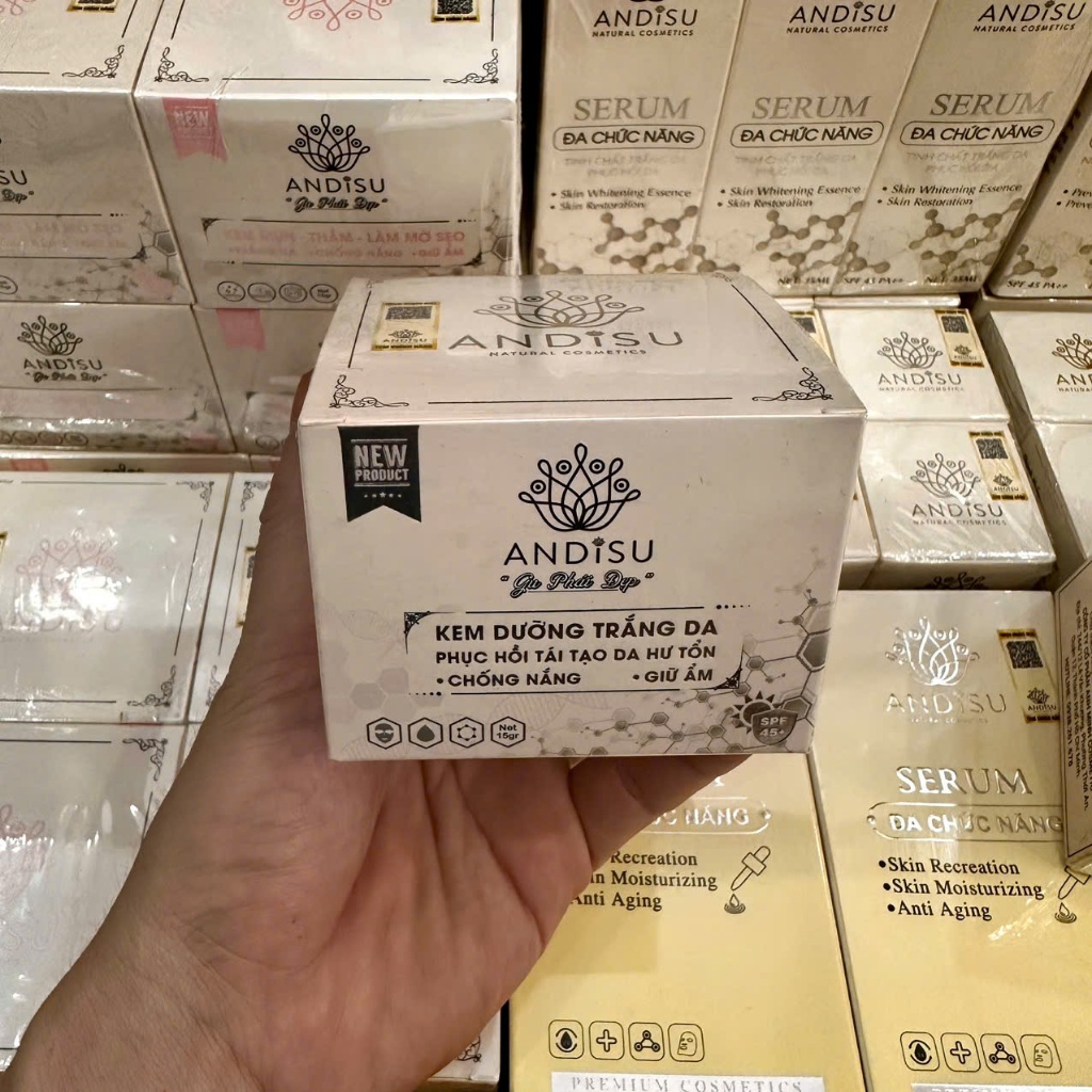 Kem Face Andisu Dưỡng Trắng, Phục hồi da, Chống nắng