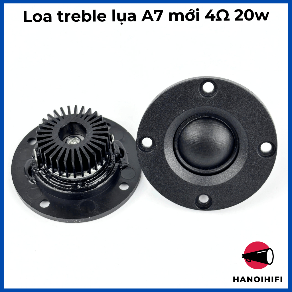 Loa treble lụa A7 mới 4ohm 25W, Loa treble 52 mm có tản nhiệt cực lớn từ shop Hà Nội Hifi