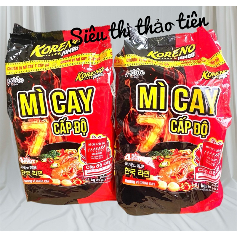Combo 5-10 Gói Mì Koreno Jumbo Mì Cay 7 Cấp Độ