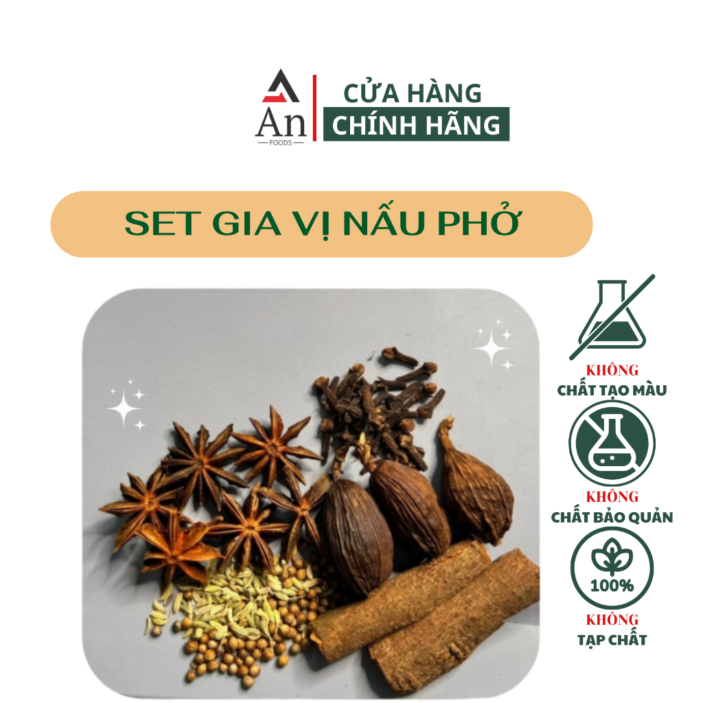 Set gia vị nấu phở bò hoàn chỉnh - Hương vị truyền thống trong tầm taySet gia vị nấu phở bò hoàn chỉ