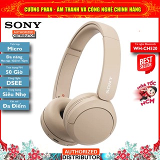 Tai Nghe Chụp Tai Bluetooth Sony WH-CH520, DSEE - Pin 50h - Bluetooth 5.2 - Bảo Hành 12T Chính Hãng