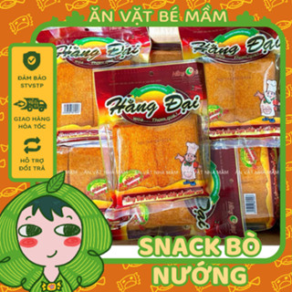  Snack bò nướng Hằng Đại gói to 40 miếng   gói 320g  Bim bim snack bò nướng thơm cay Ăn Vặt Bé Mầm. 
