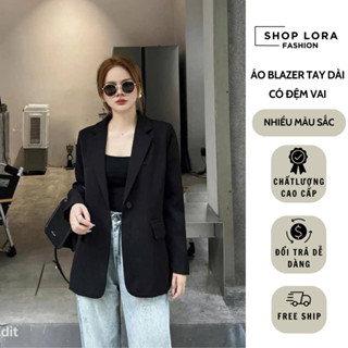 Áo blazer nữ 2 lớp, áo vest dài tay cao cấp có 5 màu đen/nâu/be phong cách hàn quốc - Thời trang SHOPLORA MS005