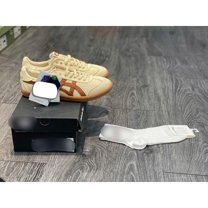 (Rùa Sneake) Giày Thể Thao Sneaker vải sọc nau vintage