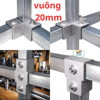 Khớp nối nhanh sắt hộp vuông, inox kích thước 20mm x 20mm | LM store