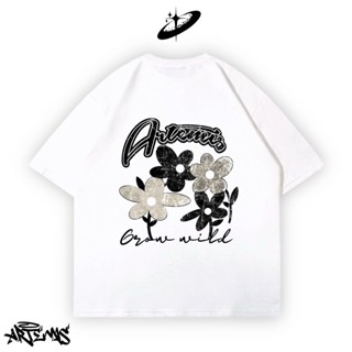 Áo thun Local Brand ARTEMIS form rộng tay lỡ Unisex 100% cotton - Wildflowers - In Mặt Sau