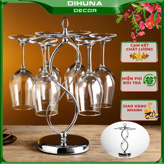Giá Treo Ly Rượu Vang Màu Trắng Bạc, Khay Treo Ly Đồ Decor Trang Trí Để Bàn Bàn Ăn, Kệ Tủ Rượu