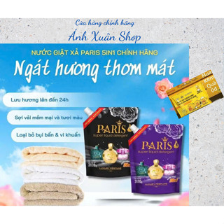    GIÁ TỐT   Nước Giặt Paris  Túi 3,6kg  Chính Hãng Hương Nước Hoa Pháp-Giặt Xả 5in1,Đậm đặc,Lưu hương lâu,Mềm vải,thơm 