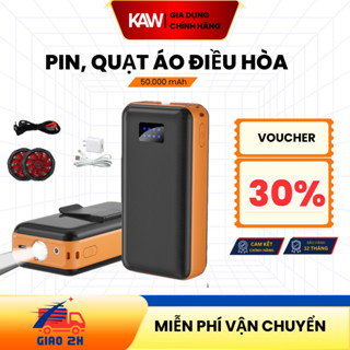 Pin  Áo Điều Hòa, Phụ Kiện Áo Điều Hòa Chính Hãng SWI/KAW pin 50000 mAh- Bảo hành Lỗi 1 đổi 1