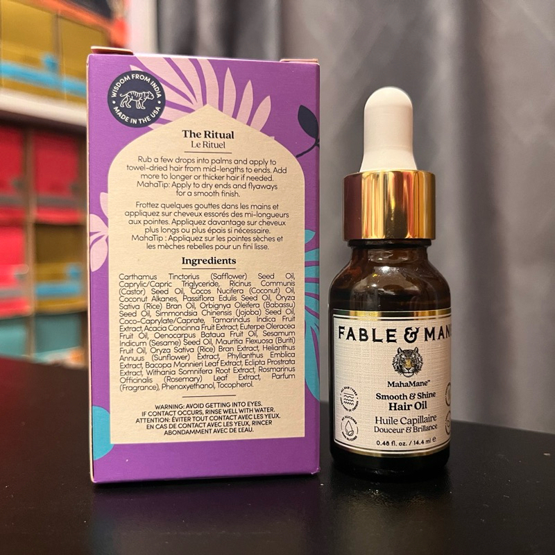 Dầu dưỡng tóc mềm mượt bóng Fable and Mane 14.4ml