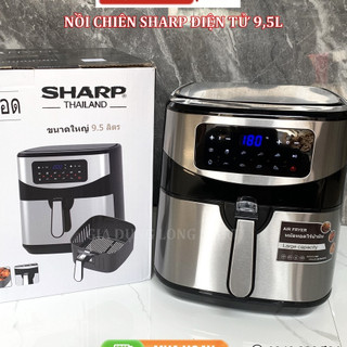  Nồi Chiên Không Dầu Điện Tử SHARP HOMELY 9.5L Điều Khiển Cảm Ứng 12 Chế Độ BH 12 Tháng Đổi Mới 7 ngày 