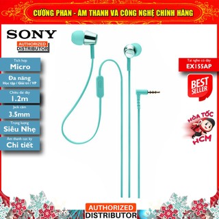  Tai Nghe Nhét Tai Sony EX155AP - Có Micro Đàm Thoại. Chính Hãng Sony Việt Nam - Bảo Hành 12 Tháng 
