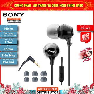 Tai nghe in-ear nhét tai có mic sony ex15ap - bảo hành hãng 12 tháng
