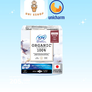   BVS  Băng vệ sinh Sofy Organic 100% nhập khẩu Nhật Bản 23cm gói 8 miếng UNI ESHOP 