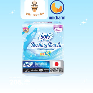  Băng vệ sinh SOFY Cooling Fresh 0.1 siêu mỏng Nhập khẩu Nhật Bản gói 8 miếng 