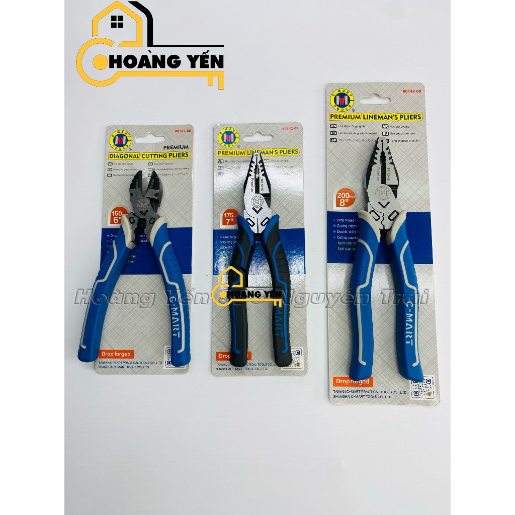 Kìm điện trợ lực Cmart 6" 7" 8" Cmart B0162-06/ B0142-07 / B0142-08