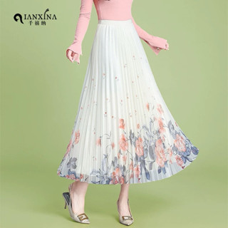  CHÂN VÁY NỮ MỚI DÁNG DÀI XẾP LY CHÂN HOA MN2648.HÀNG QUẢNG CHÂU 