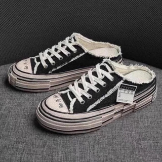  Sục Xvessel Nam Nữ đế cao 3,5-4cm giày vải đạp gót mùa hè hot Giày xỏ nhanh Sneaker x Vessel thời trang giá rẻ Hàn Quốc 